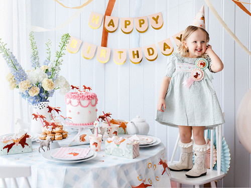 Baner Happy Birthday Konie 13x150cm GRL111 PartyDeco